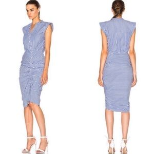 Veronica Beard Green Striped Women's Dress